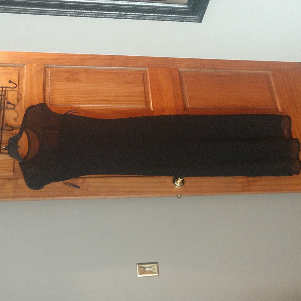 Black evening gown floor length dress
